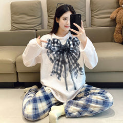 Women’s Cozy Bow Print Pajama Set
