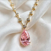 Rosé Teardrop Tennis Necklace