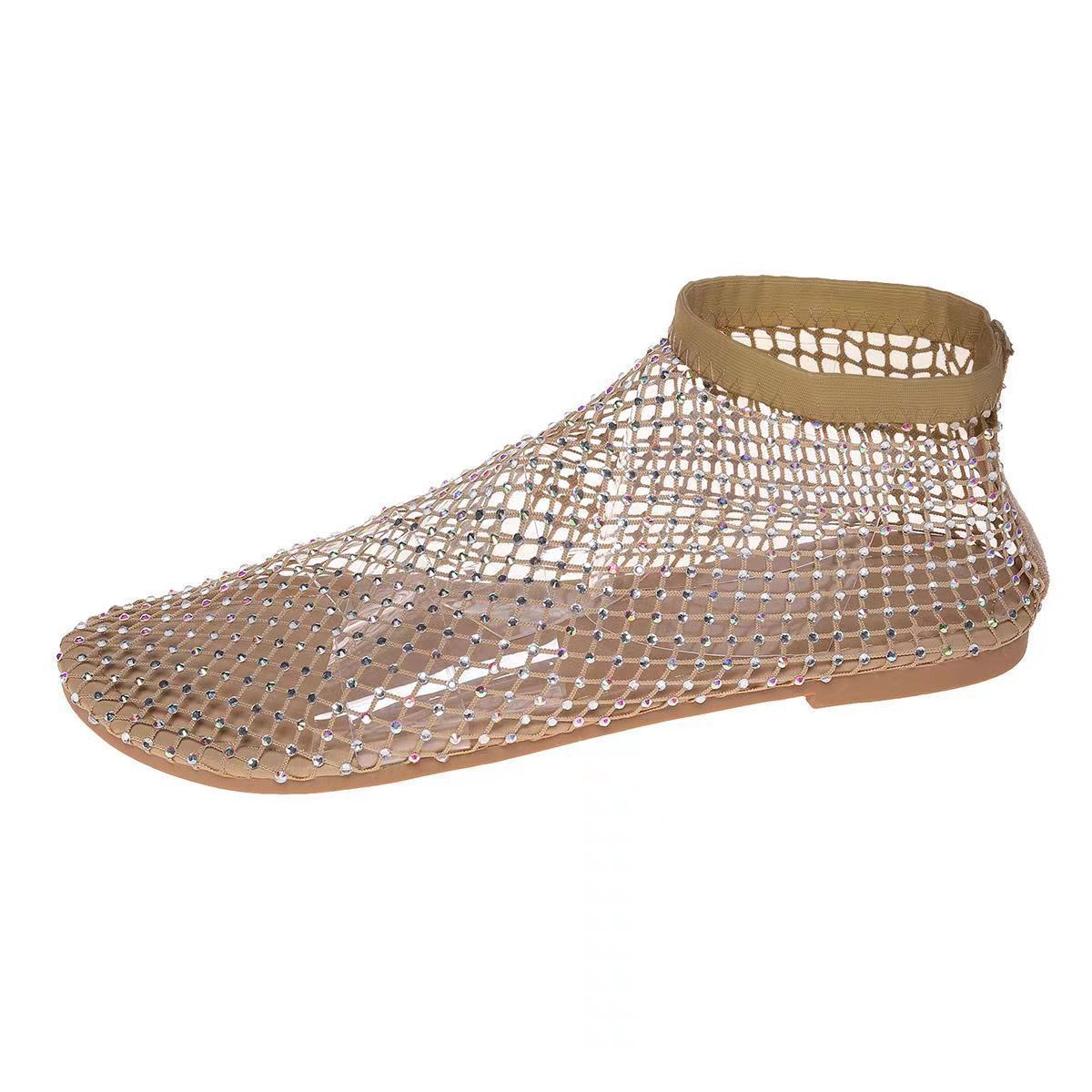 Mesh Diamonties Flats