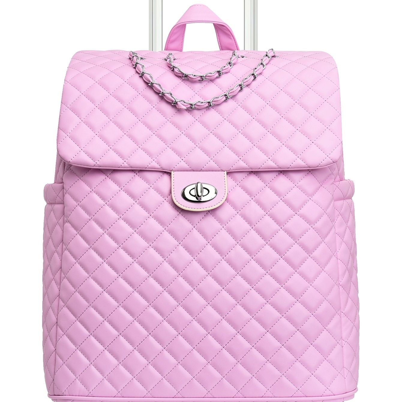 Quilted trolley backpack