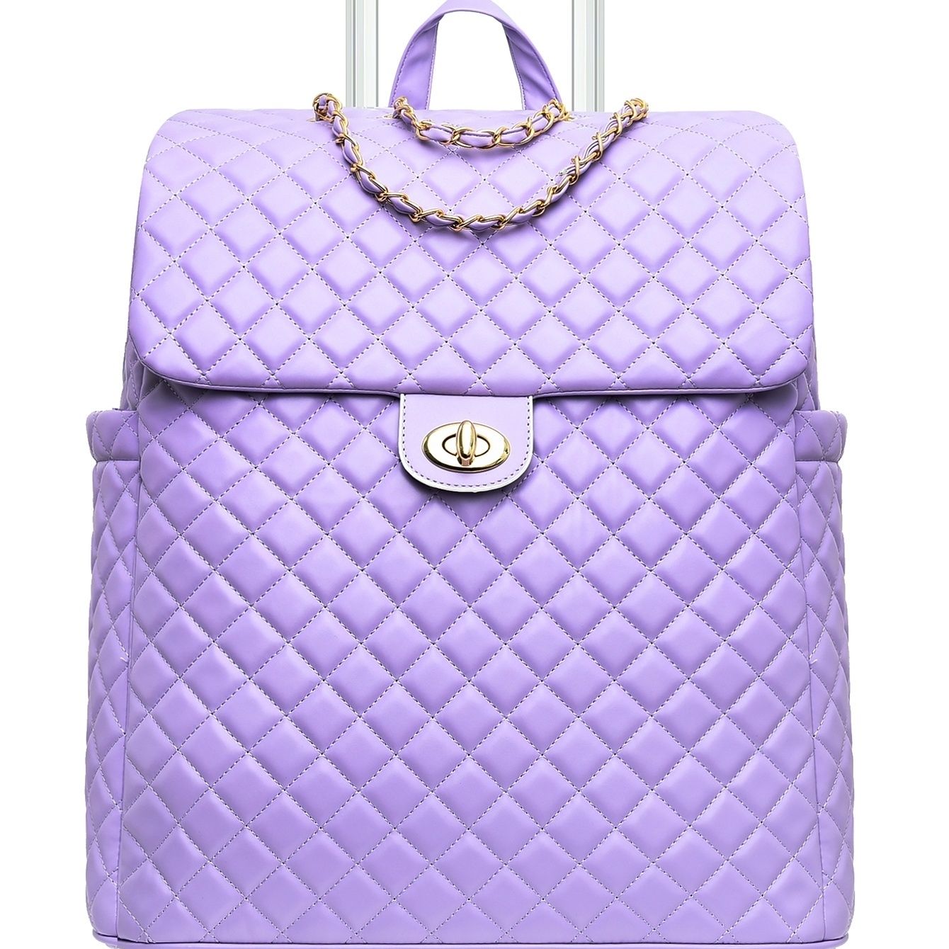 Quilted trolley backpack