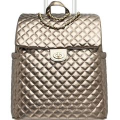 Quilted trolley backpack