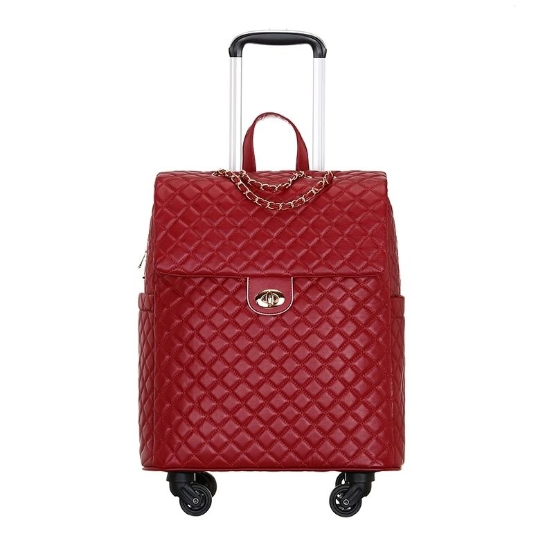 Quilted trolley backpack