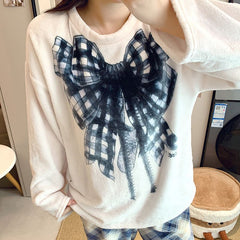 Women’s Cozy Bow Print Pajama Set